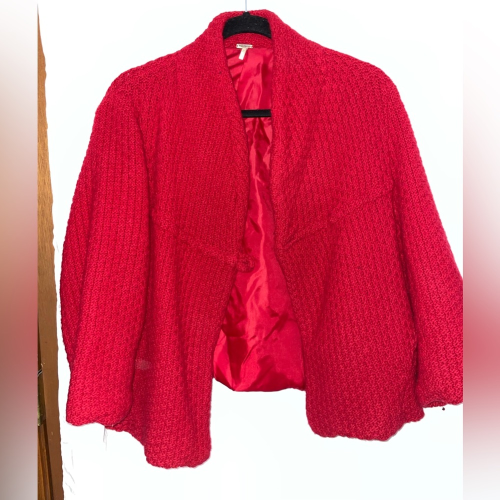 Free People Red Blazer